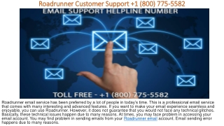 Roadrunner Customer  1(800) 775 5582 Support