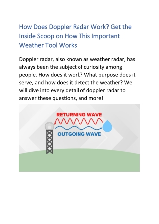 How Does Doppler Radar Work