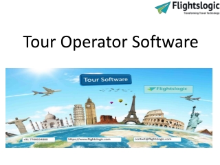 Tour Operator Software