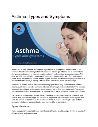 Best Asthma Treatment Hospital in Jaipur