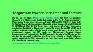 Magnesium Powder Supply online