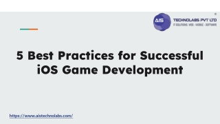 5 Best Practices for Successful iOS Game Development