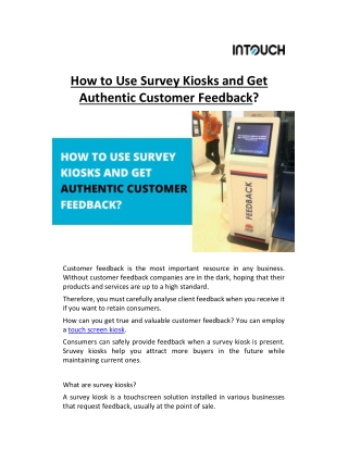 How To Use Survey Kiosks And Get Authentic Customer Feedback?