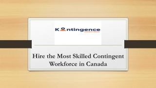 Hire the Most Skilled Contingent Workforce in Canada