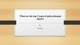 What are the top 5 types of polycarbonate