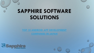 Top 10 Android App Development Companies in Japan..