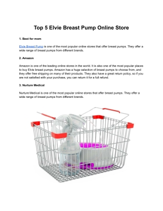 Top 5 Elvie Breast Pump Online Store