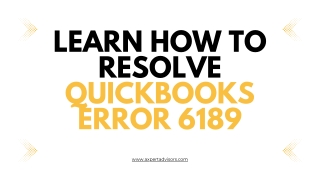 Learn How to Resolve QuickBooks Error 6189