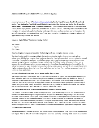 Application Hosting Market worth $121.7 billion by 2027