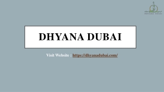 Dhyana Dubai- Yoga Studio at Downtown Dubai