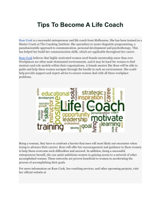 Important Qualities To Become A Life Coach