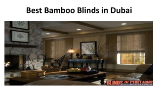 Best Bamboo Blinds in Dubai