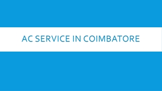 AC Service in Coimbatore