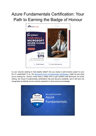 Azure Fundamentals Certification_ Your Path to Earning the Badge of Honour