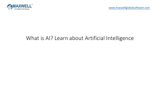 What is Artificial Intelligence