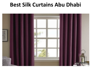 Best Silk Curtains Abu Dhabi