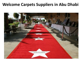 Welcome Carpets Suppliers in Abu Dhabi