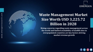 Waste Management Market Size, Revenue Analysis, Industry Outlook, Forecast, 2021