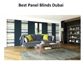 Best Panel Blinds Dubai