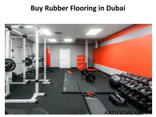 Buy Rubber Flooring in Dubai
