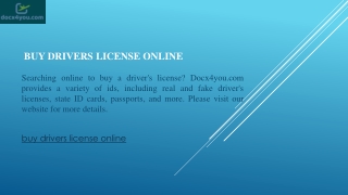 Buy Drivers License Online  Docx4you.com