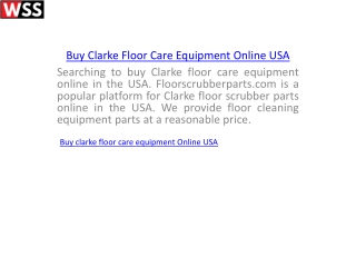 Buy Clarke Floor Care Equipment Online USA  Floorscrubberparts.com