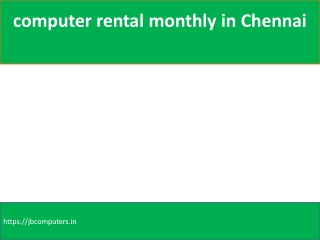 Laptop Rental Monthly In Chennai