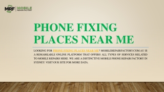 Phone Fixing Places Near Me | Mobilerepairfactory.com.au