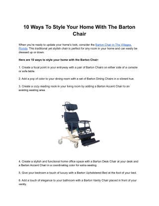 10 Ways To Style Your Home With The Barton Chair