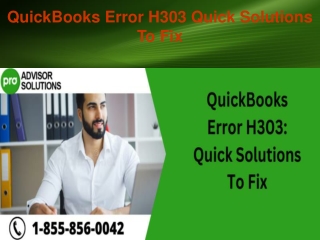 QuickBooks Error H303 Quick Solutions To Fix