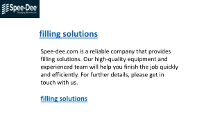 Filling Solutions   Spee-dee.com