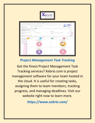 Project Management Task Tracking | Xebrio.com