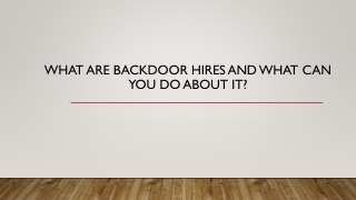 What Are Backdoor Hires and What Can You do About It (1)