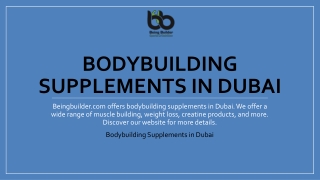 Bodybuilding Supplements in Dubai | Beingbuilder.com