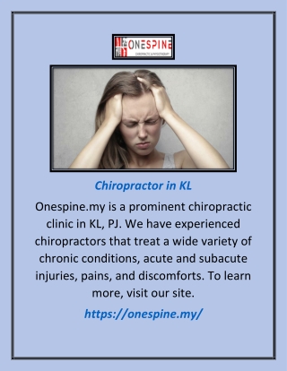 Chiropractor in Kl | Onespine.my