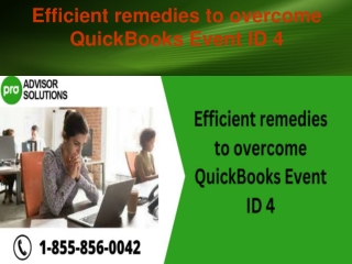 Efficient remedies to overcome QuickBooks Event ID 4
