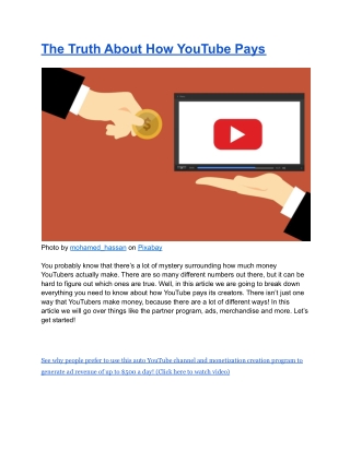 The Truth About How YouTube Pays