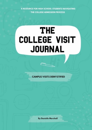 ePUB  The College Visit Journal Campus Visits Demystified