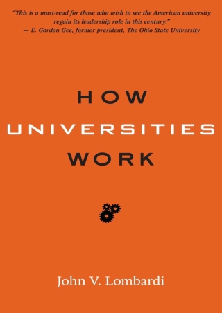 DOWNLOA T  How Universities Work Higher Ed Leadership Essentials