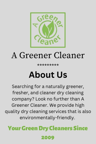 Top Rated Dry Cleaner St. John's County - A Greener Cleaner