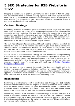 5 SEO Strategies for B2B Website in 2022