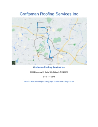 Craftsman Roofing Services Inc
