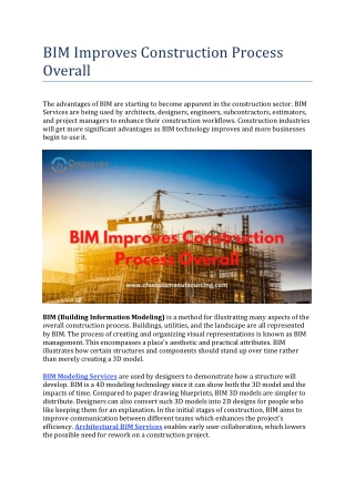 BIM Improves Construction Process Overall