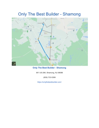 Only The Best Builder - Shamong