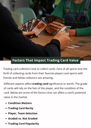 Factors That Impact Trading Card Value