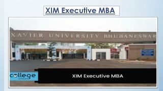 XIM Executive MBA