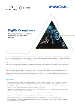 Ensuring continuous compliance of security and regulatory policies