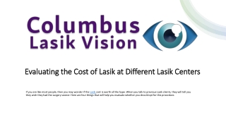 Evaluating the Cost of Lasik at Different Lasik Centers