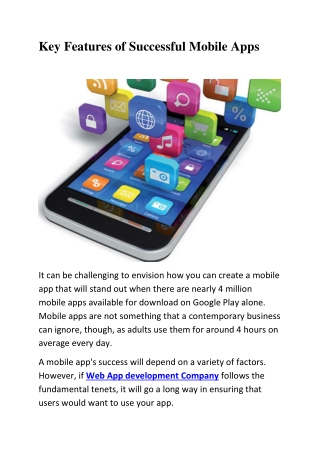 Techthrive Solutions - Key Features of Successful Mobile Apps