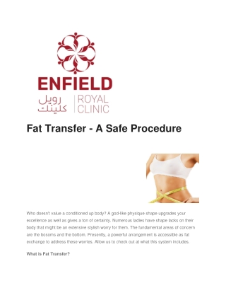 Fat Transfer in Dubai